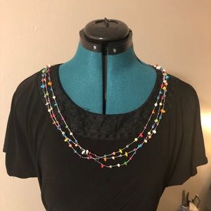 Multi Strand Multicolored Necklace